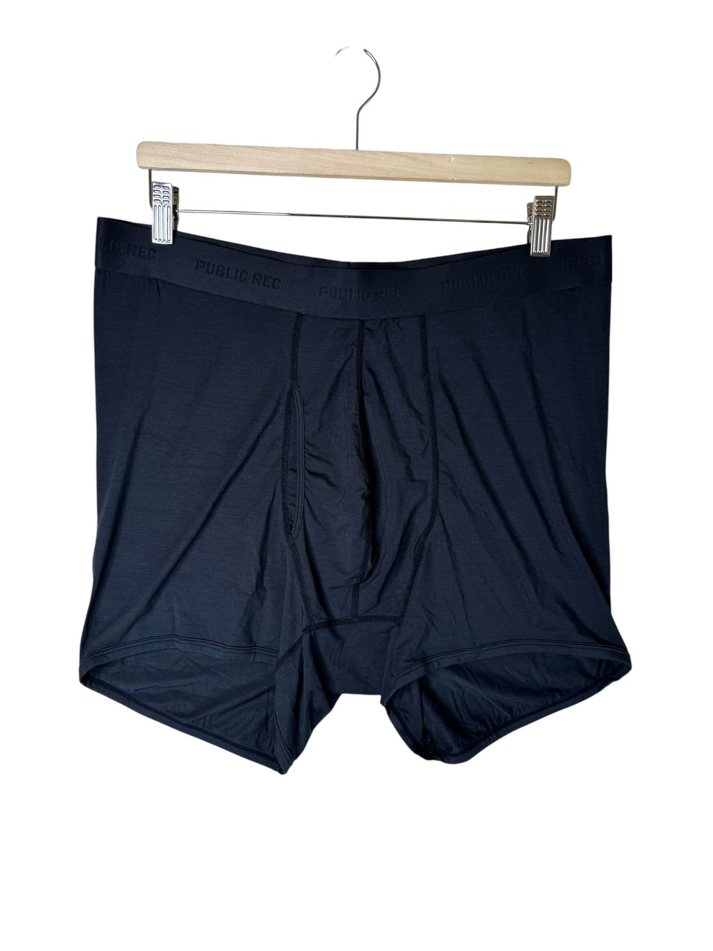Public Rec Barely There Boxer Trunk Underwear Black Men's Size 42